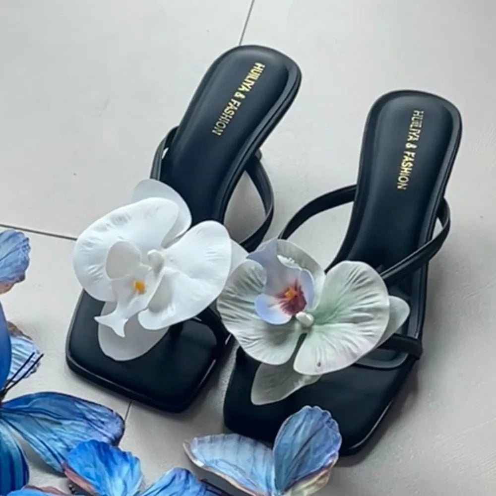 Charming Orchid Shoe Buckles