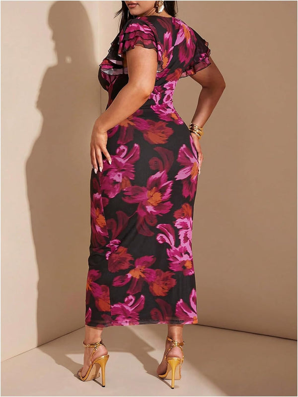 Elegant Floral Maxi Dress