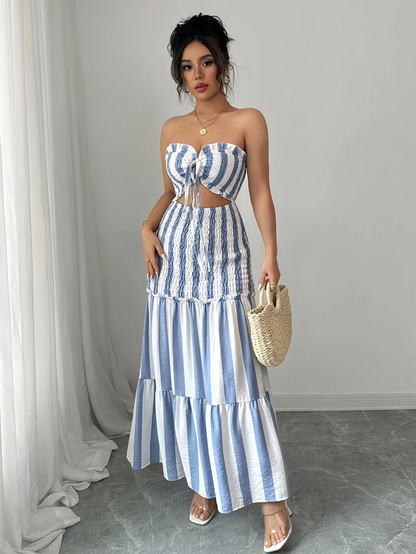 Fashionable-Striped-Off-Shoulder-Dress-Women-s-Front-Braided-Gathered-Skirt-Elegant-Gown-for-Ladies.jpg