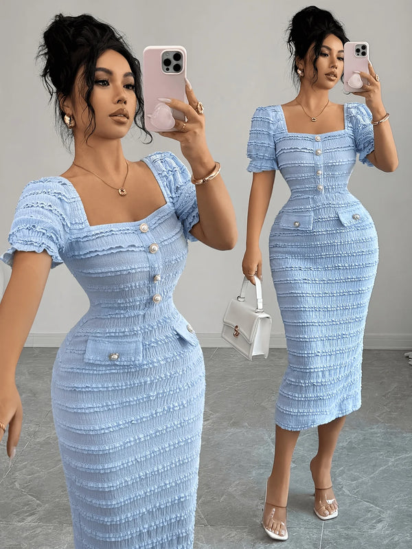 Chic Midi Knit Dress