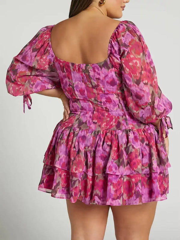 Dreamy Floral Puff Sleeved Dress