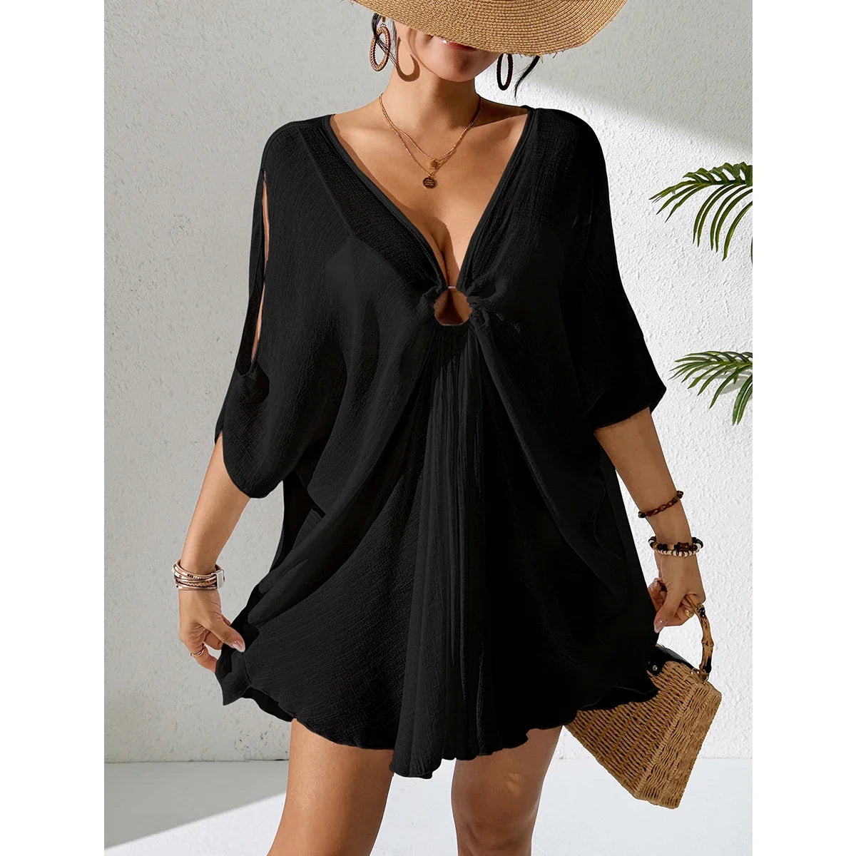 Chic Beach V-Neck Cover-Up