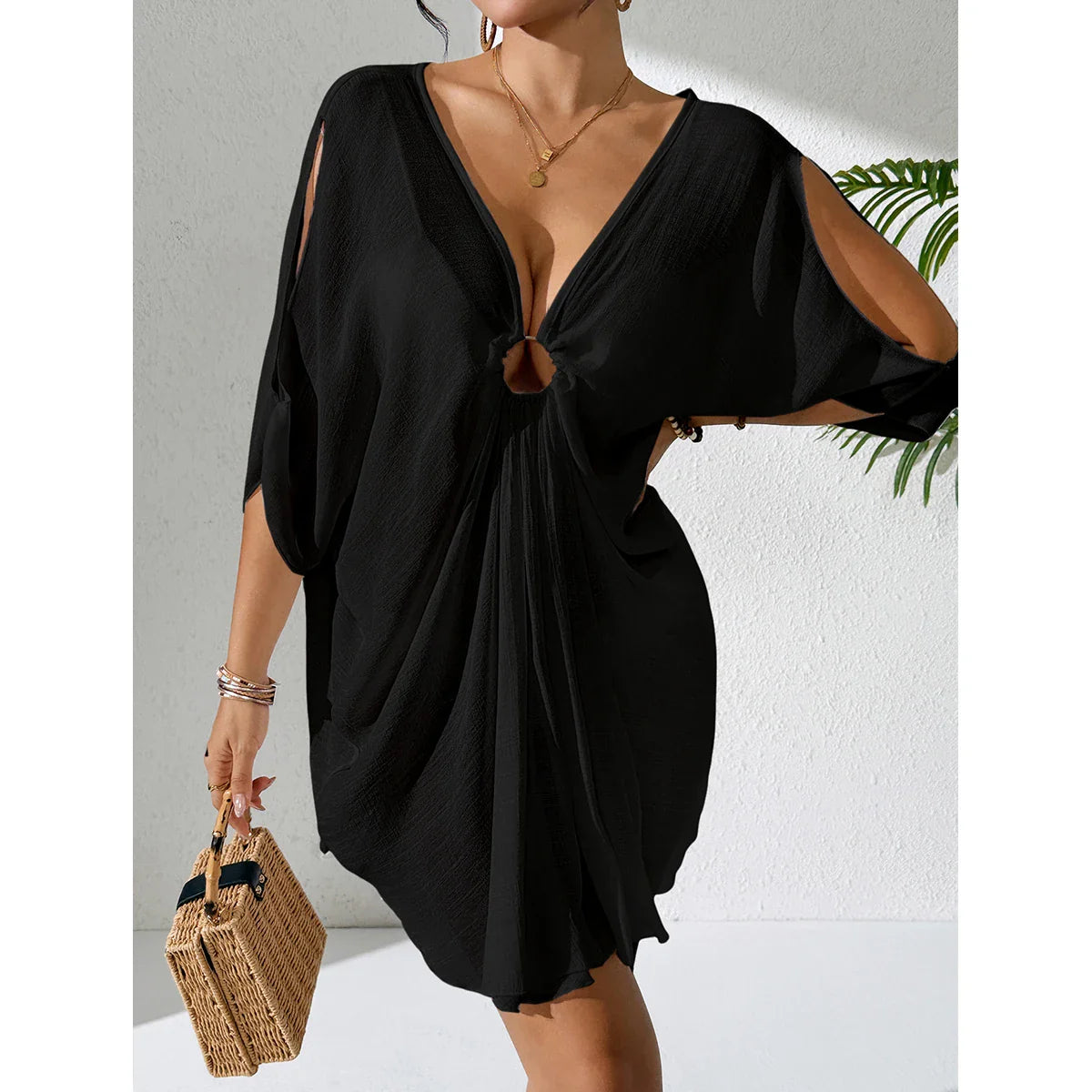 Chic Beach V-Neck Cover-Up