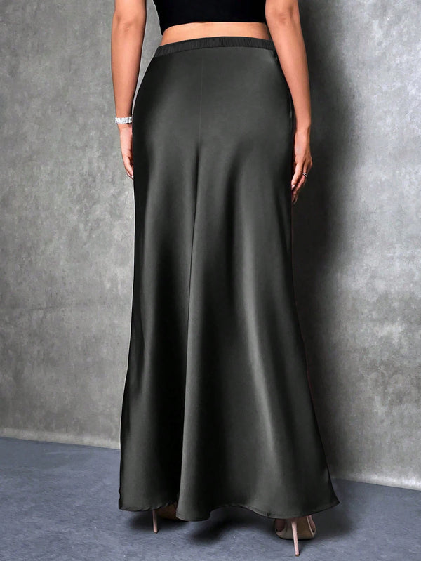 Chic Satin Elegance Skirt