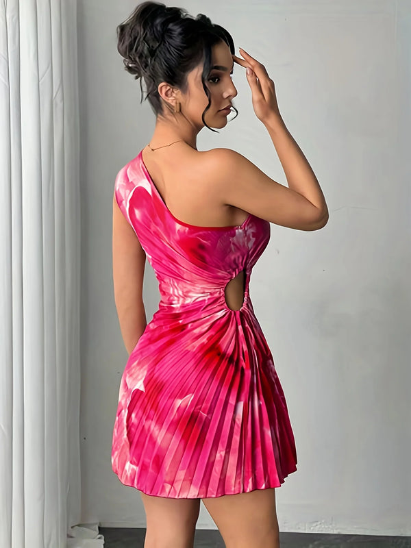 Chic Ink Print Summer Dress