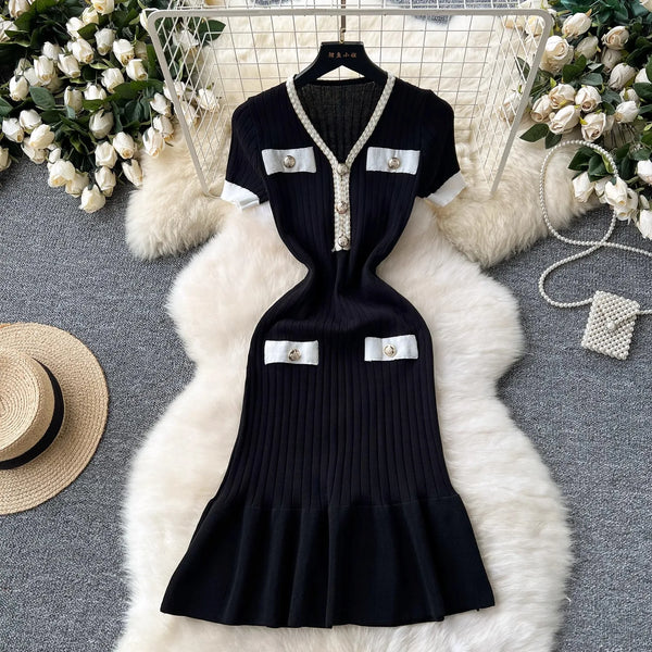 Chic Knitted Mermaid Dress